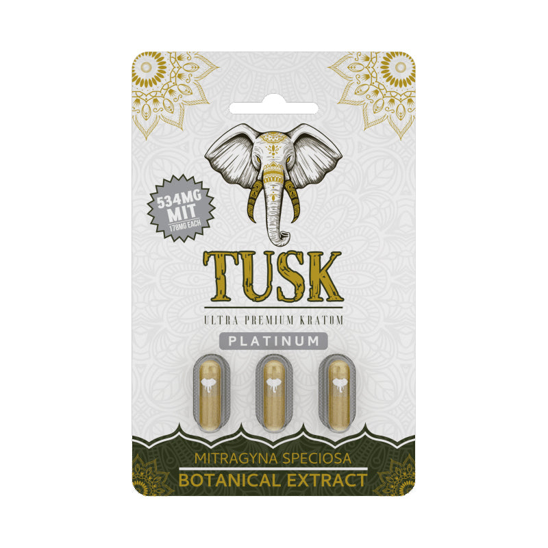 Tusk Kratom Platinum Caps 534mg 3ct